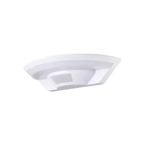 Tracon SLU10W Mozgásérzékelős fali lámpatest, fehér 230VAC, 10W, 120°, 2-9m, 10s-5m, 4500K , IP54, 950lm, EEI=F