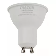   Tracon SMDSGU105NW, Műanyag házas SMD LED spot fényforrás SAMSUNG chippel 230V,50Hz,GU10,5W,400lm,4000K,120°,SAMSUNG chip,