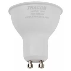   Tracon SMDSGU108W, Műanyag házas SMD LED spot fényforrás SAMSUNG chippel 230V,50Hz,GU10,8W,570 lm,3000 K,120°,SAMSUNG chip,
