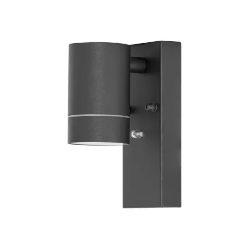 Tracon SPGU10IPFA1A Oldalfali spot lámpatest alkonykapcsolóval, kültéri,antracit 100-240VAC, 50Hz, 1xGU10, max.35W, 30lux, IP44