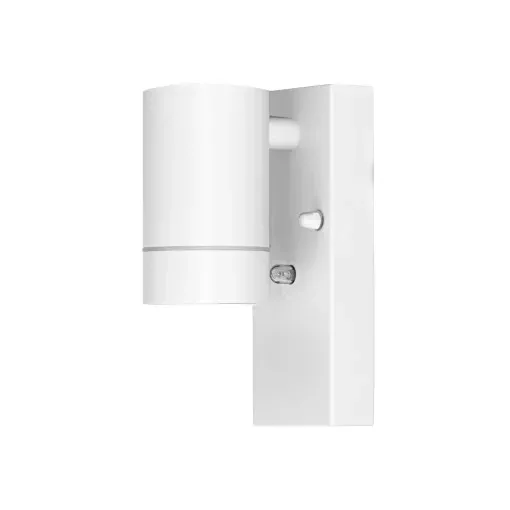 Tracon SPGU10IPFA1F Oldalfali spot lámpatest alkonykapcsolóval, kültéri, fehér 100-240VAC, 50Hz, 1xGU10, max.35W, 30lux, IP44