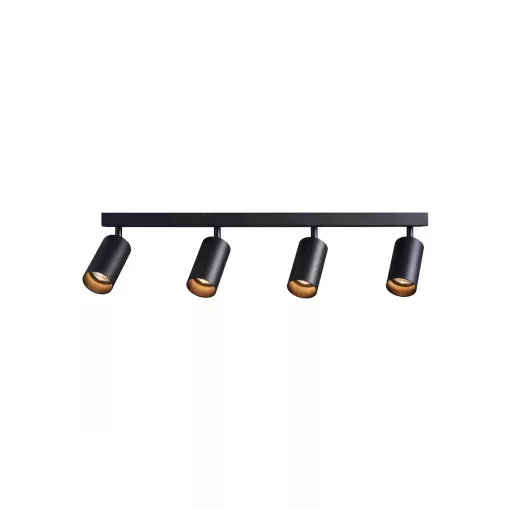 Tracon SPGU10MA4B Mennyezeti állítható spot lámpatest, fekete 100-240VAC, 50Hz, 4xGU10, max.4x35W