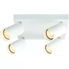   Tracon SPGU10MAN4W Mennyezeti állítható spot lámpatest, fehér 100-240VAC, 50Hz, 4xGU10, max.4x35W