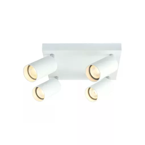 Tracon SPGU10MAN4W Mennyezeti állítható spot lámpatest, fehér 100-240VAC, 50Hz, 4xGU10, max.4x35W