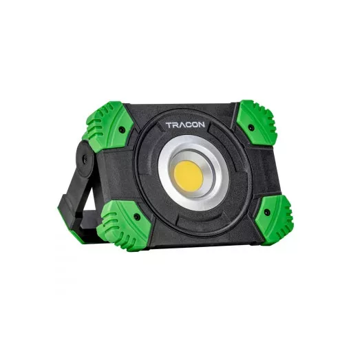 Tracon STLFLU10W Akkumulátoros LED szerelő reflektor powerbank funkcióval 10W, 4000 K, 3,7 V, 4400 mAh, Li-Ion, 1000 lm, 3 h, IP54