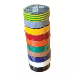  Tracon SZIG-SET10-15, Szigetelőszalag válogatás különböző színekben, 10 db/cs 10m×15mm, PVC, 0-90°C, 40kV/mm