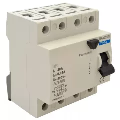   Tracon TFG4-25300, Áram-védőkapcsoló, 4 pólusú 25A, 300mA, 6kA, A / AC