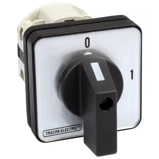 Tracon TK-129/4 Kézikapcsoló, BE-KI 400V, 50Hz, 125A, 4P, 30kW, 88×88mm, 90°