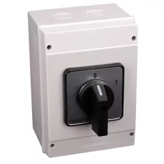   Tracon TK-166/3T65 Tokozott kézikapcsoló, BE-KI 400V, 50Hz, 160A, 3P, 37kW, 88×88mm, 60°, IP65