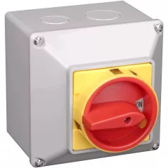   Tracon TKFL-20T Tokozott főkapcsoló, lakatolható, BE-KI 400V, 50Hz, 20A, 4P, 5,5kW, 48×48mm, IP44