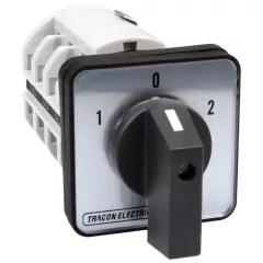   Tracon TKM-63/N Közvetlen irányváltó motorkapcsoló, 1-0-2 400V, 50Hz, 63A, 18,5kW, 64×64mm