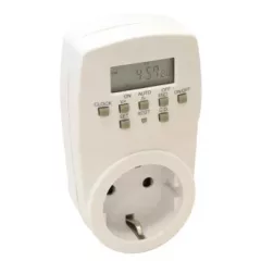   Tracon TKO-DHE, Dugaszolható elektronikus kapcsolóóra, heti 230V, 16A, IP20