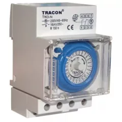   Tracon TKO-N, Sorolható kapcsolóóra, napi, elektromechanikus 230V, 16(4) A