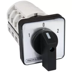   Tracon TKV-326/3 Választókapcsoló, 1-0-2 400V, 50Hz, 32A, 2×3P, 11kW, 64×64mm, 60°