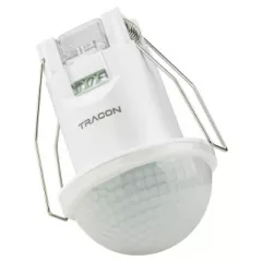   Tracon TMB-061E Mozgásérzékelő, infra, süllyesztett, fehér 220-240 VAC, 20 m, 360°, 10 s-30 min, 3-2000 lux, IP54
