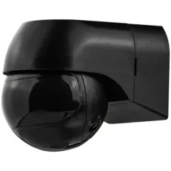   Tracon TMB-112XB Mozgásérzékelő, infra, falon kívüli, fekete 220-240 VAC, 12 m, 360°, 10 s-15 min, 3-2000 lux, IP44