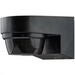   Tracon TMB-118XB Mozgásérzékelő, infra, falon kívüli, fekete 220-240 VAC, 12 m, 240(360)°, 10 s-15 min, 3-2000 lux, IP65