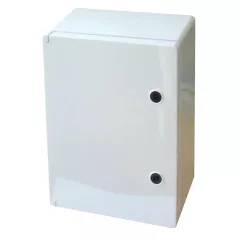   Tracon TME403017 Falra szerelhető műanyag szekrény, teli ajtóval, 400x300x165, IP65, IK10, 1000V AC/DC, szerelőlappal