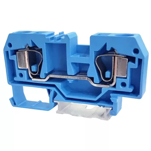 Tracon TSKC10-K Nullavezető ipari sorozatkapocs, rugós, sínre, kék 800V 57A 0.2-10 mm2 2P