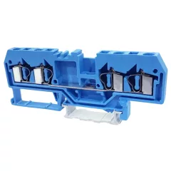   Tracon TSKC4/4-K Nullavezető ipari sorozatkapocs, rugós, sínre, kék 800V 26A 0.08-4 mm2 4P