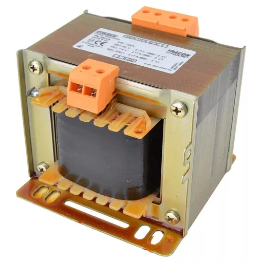 Tracon TVTR-400-F Vezérlő transzformátor ( leválasztó ), 1 fázisú, 230V/primer, 24-230V/szekunder 400VA teljesítménnyel IP00 TVTR