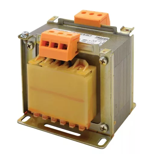 Tracon TVTRB-160-B Vezérlő transzformátor ( biztonsági ), 1 fázisú, 230-400V/primer, 12-24V/szekunder 160VA teljesítménnyel IP00 TVTRB
