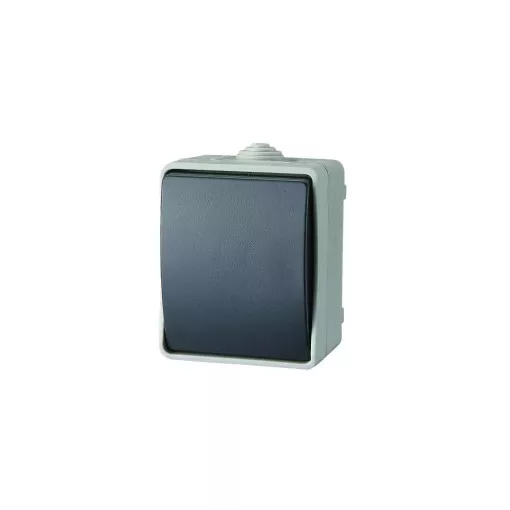 AQUATOP 9870H falon kívüli váltókapcsoló, 10 A, IP54, szürke