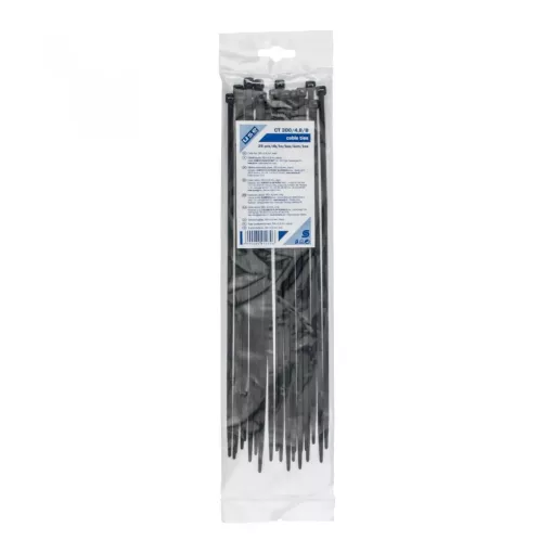USE CT 300/4,8/B Kábelkötegelő, 300 x 4,8 mm, fekete ( CT 300/4,8/B )