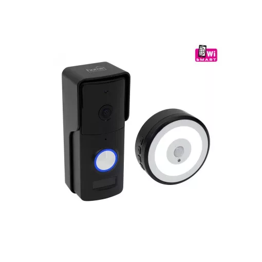HOME DPV WIFI 100 SMART video kaputelefon, színes (éjszakai módban fekete-fehér), IP54, vezeték nélküli csengő HD (1920x1080)