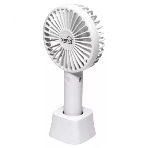 HOME HF 9/WH Kézi, tölthető ventilátor, 9cm, fehér ( HF 9/WH )