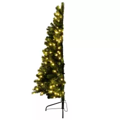   HOME dekorációs termékek KMF 7/150 Műfenyő, fél-fa, beépített LED világítással, 150 cm magas