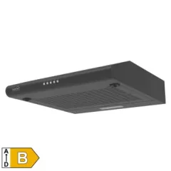   HOME Konyhai páraelszívó STORM 50 cm, fekete színben, 3 sebességfokozat, 1,5W-os LED lámpával, max. 38W teljesítmény, max. légszállítás 190 m3/h, 61dB, B energiaosztály ( KPE 5019B )