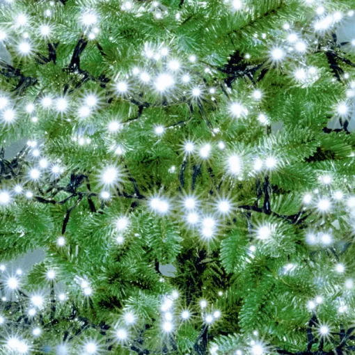 HOME dekorációs termékek LC 768/WH LED-es cluster fényfüzér, hidegfehér, 8pr, timer, távirányító