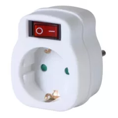   HOME NVK 1/WH hálózati aljzattal, kapcsolós fehér színben ( NVK 1/WH )