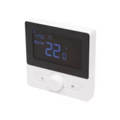   HOME THE25B digitális termosztát, falra szerelhető, programozható, ablaknyitás-érzékelés, fagyvédelmi funkció, fekete