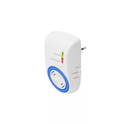 Home UH12 DualEffect rágcsálóriasztó, ultrahangos és elektromágneses, egér, patkány, fix vagy váltakozó frekvenciák, éjszakai irányfény, LED fényforrás