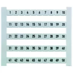   Weidmüller 0468660001 DEK 6 FW 1-50 Dekafix, Sorkapocs jelölő, 5 x 6 mm, Osztás, mm (P): 6.00 Weidmueller, Fehér