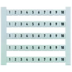   Weidmüller 0523060001 DEK 5 FWZ 1-10 Dekafix, Sorkapocs jelölő, 5 x 5 mm, Osztás, mm (P): 5.00 Weidmueller, Fehér