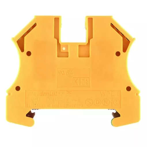 Weidmüller 1010200000 WPE 6 Földelő sorkapcsok, Csavaros csatlakozás, 6 mm2;, 720 A (6 mm2;), zöld / sárga