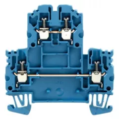   Weidmüller 1041680000 WDK 2.5N BL Kettő vezetős Kétemeletes sorkapocs, Csavaros csatlakozás, 2.5 mm2;, 800 V, 24 A, Kék