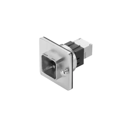 Weidmüller 1058250000 IE-BSC-V14M-RJ45-C RJ45 peremes aljzat, IP67, 14. változat, fém, Összekötő, Központi záródású aljzat RJ45-adapterrel, Cat.6<sub>A</sub> / E osztály<sub>A</sub> (ISO/IEC 11801 2010)
