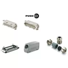   Weidmüller 1061780000 HDC KIT HE-P 24.130 HDC-készletek-Nagy igénybevételre tervezett csatlakozók, Készlet, HE, Méret: 8, Pólusok: 24, PUSH IN, 500 V, 16 A, alumínium présöntvény, PG 21