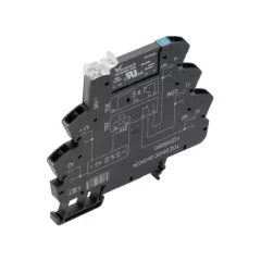   Weidmüller 1127050000 TOZ 24VDC 48VDC0,1A, Szilárdtest relé 1 záró érintkező (Bipoláris tranzisztor) , 24V DC +/-20 % vezérlőfeszültség, 0..48V DC kapcsolási feszültség, 100 mA folytonos áram, húzókengyeles csatlakozás (Termseries)