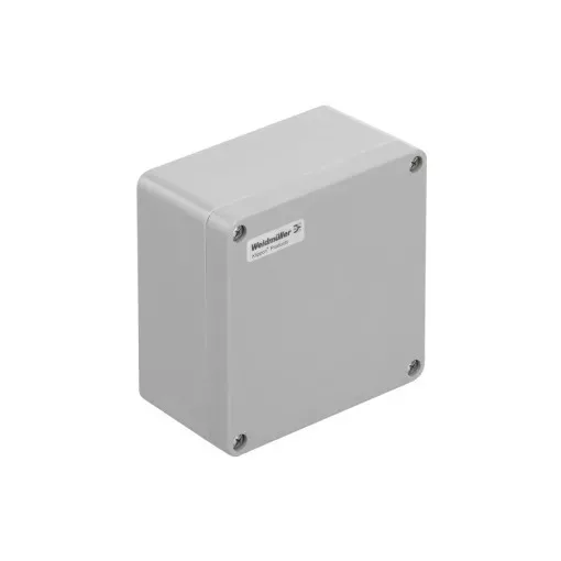 Weidmüller 1305890000 KLIPPON POK 161609 Klippon POK (polyester empty enclosure), Üres ház, Magasság: 160 mm, Szélesség: 160 mm, Mélység: 90 mm, Anyag: üvegszál erősítésű poliészter, kezeletlen, polírozott, Ezüstszürke