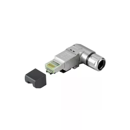 Weidmüller 1518090000 Communication component(IE) RJ45 csatlakozódugó, szerszám nélkül szerelhető, 90°, 4x90°, Cat.6<sub>A</sub> / E osztály<sub>A</sub> (ISO/IEC 11801 2010), EIA/TIA T568 B
