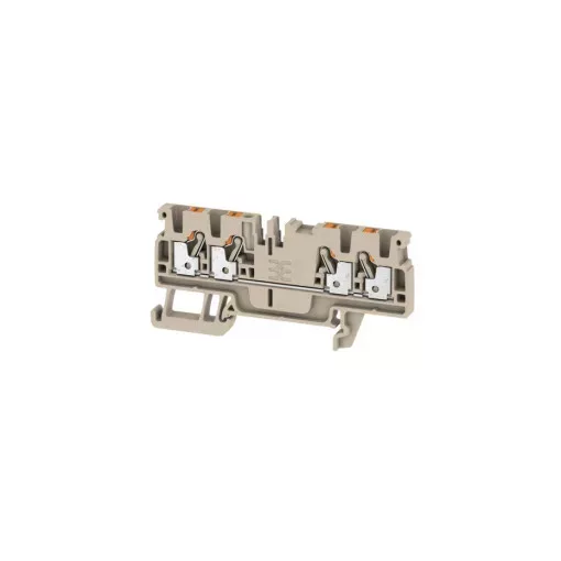 Weidmüller 1521690000 A4C 2.5 Átvezető sorkapocs, PUSH IN, 2.5 mm2;, 800 V, 24 A, Sötétbézs
