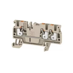   Weidmüller 1521740000 A3C 2.5 Átvezető sorkapocs, PUSH IN, 2.5 mm2;, 800 V, 24 A, Sötétbézs