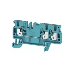   Weidmüller 1521780000 A3C 2.5 BL Átvezető sorkapocs, PUSH IN, 2.5 mm2;, 800 V, 24 A, Kék