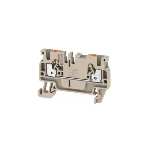Weidmüller 1521850000 A2C 2.5 Átvezető sorkapocs, PUSH IN, 2.5 mm2;, 800 V, 24 A, Sötétbézs