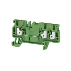   Weidmüller 1521870000 A3C 2.5 GN Átvezető sorkapocs, PUSH IN, 2.5 mm2;, 800 V, 24 A, Zöld